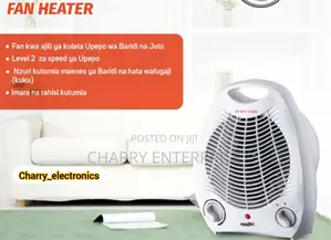 Fan/ Feni Heater (Inatoa Upepo Wa Kawaida Na Joto)