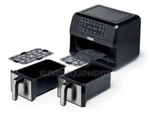 KENWOOD Dual Air Fryer Silver 2 in 1