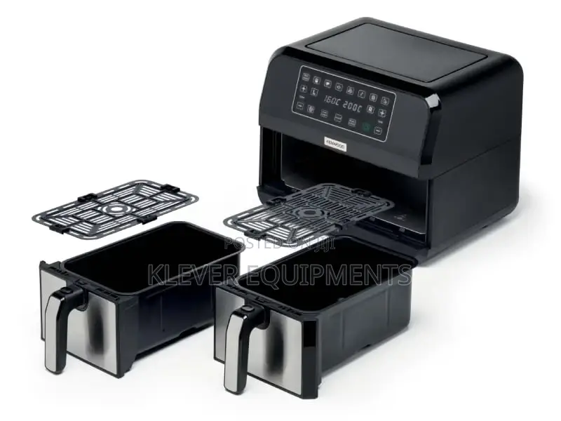 KENWOOD Dual Air Fryer Silver 2 in 1