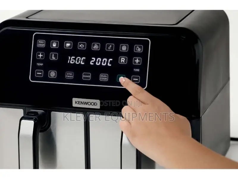 KENWOOD Dual Air Fryer Silver 2 in 1