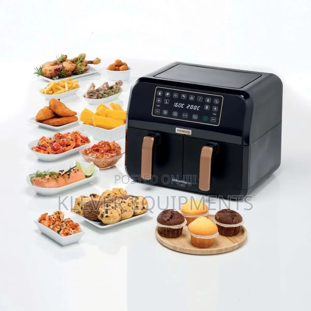 KENWOOD Dual Air Fryer Black