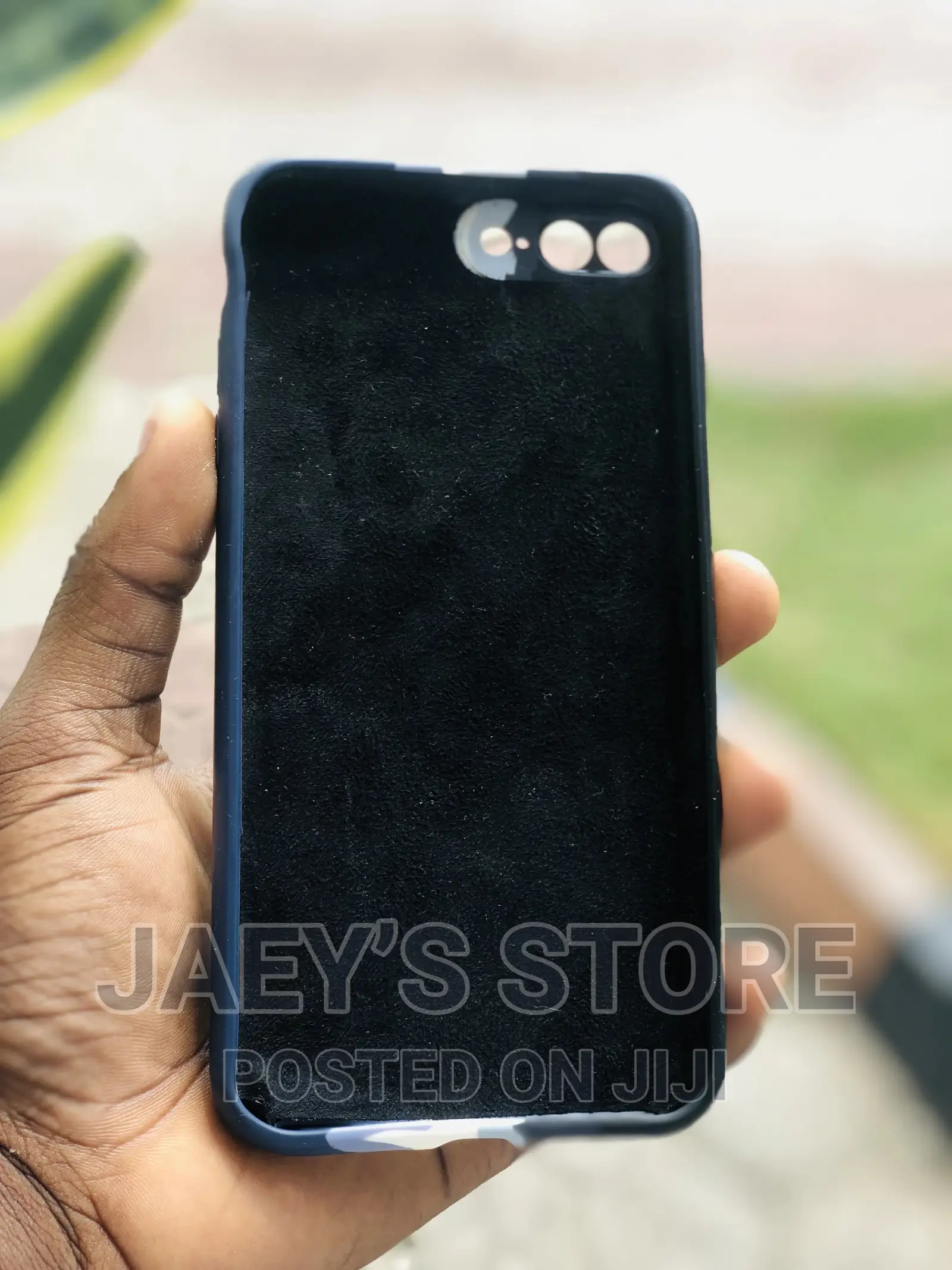 7+ or 8+ Black Blue Rainbow Silicone Cover