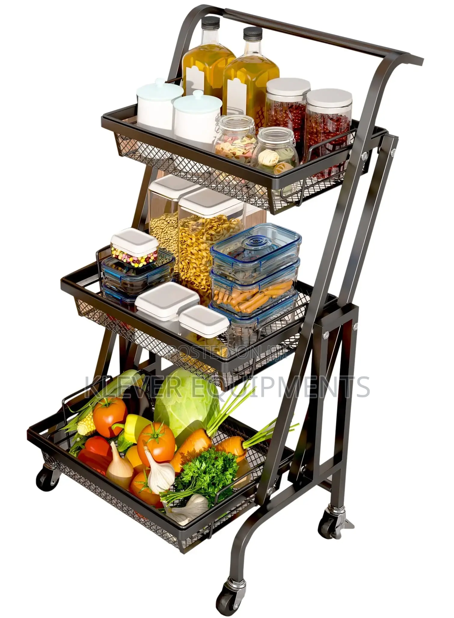 Folding Kitchen Trolley Cart