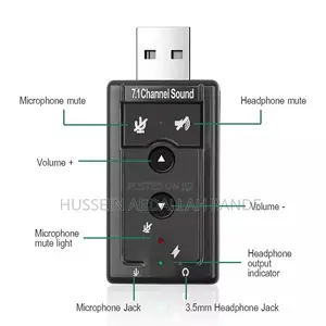 7.1 CH USB Audio Sound Card USB 2.0 Mic Speaker