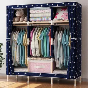 4 Doors Canvas Wardrobe High Quality