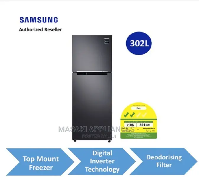 Samsung 302L Fridge RT29K503JB1/SS All Around Cooling Top M