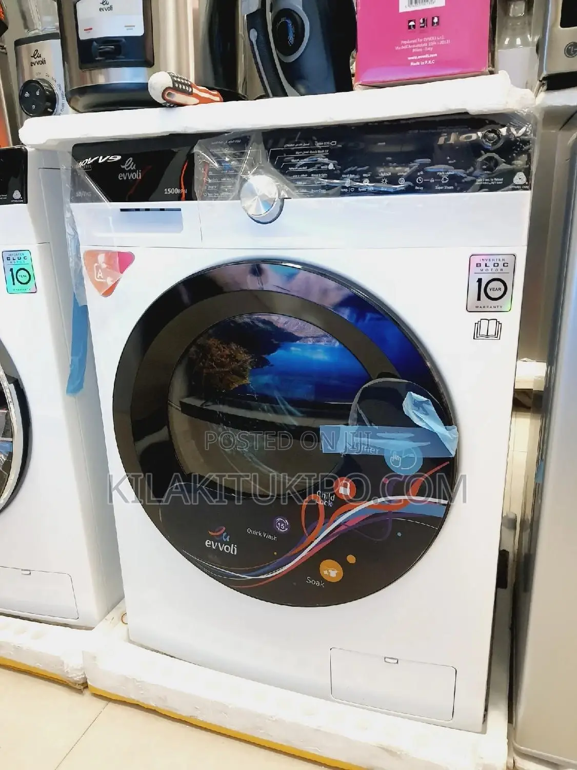 Evvoli Inverter Washing Machine 10kg