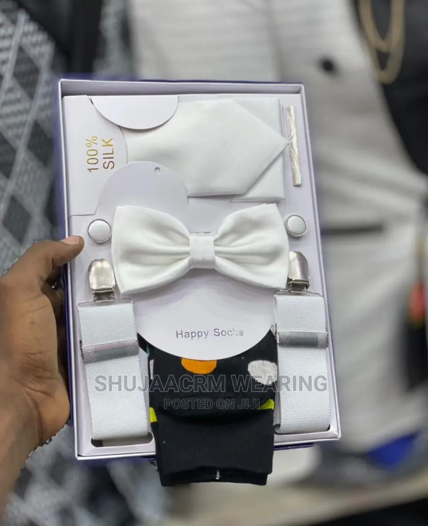 Full Box (Bow Tie, Suspender, Socks, Kitambaa)