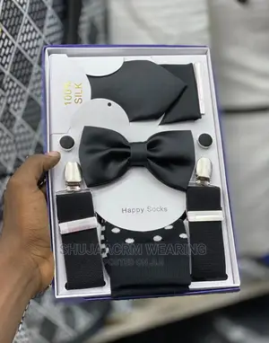 Full Box (Bow Tie, Suspender, Socks, Kitambaa)