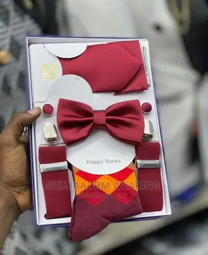 Full Box (Bow Tie, Suspender, Socks, Kitambaa)