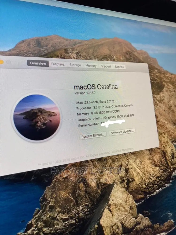 Desktop Computer Apple iMac 8GB Intel Core I3 HDD 500GB
