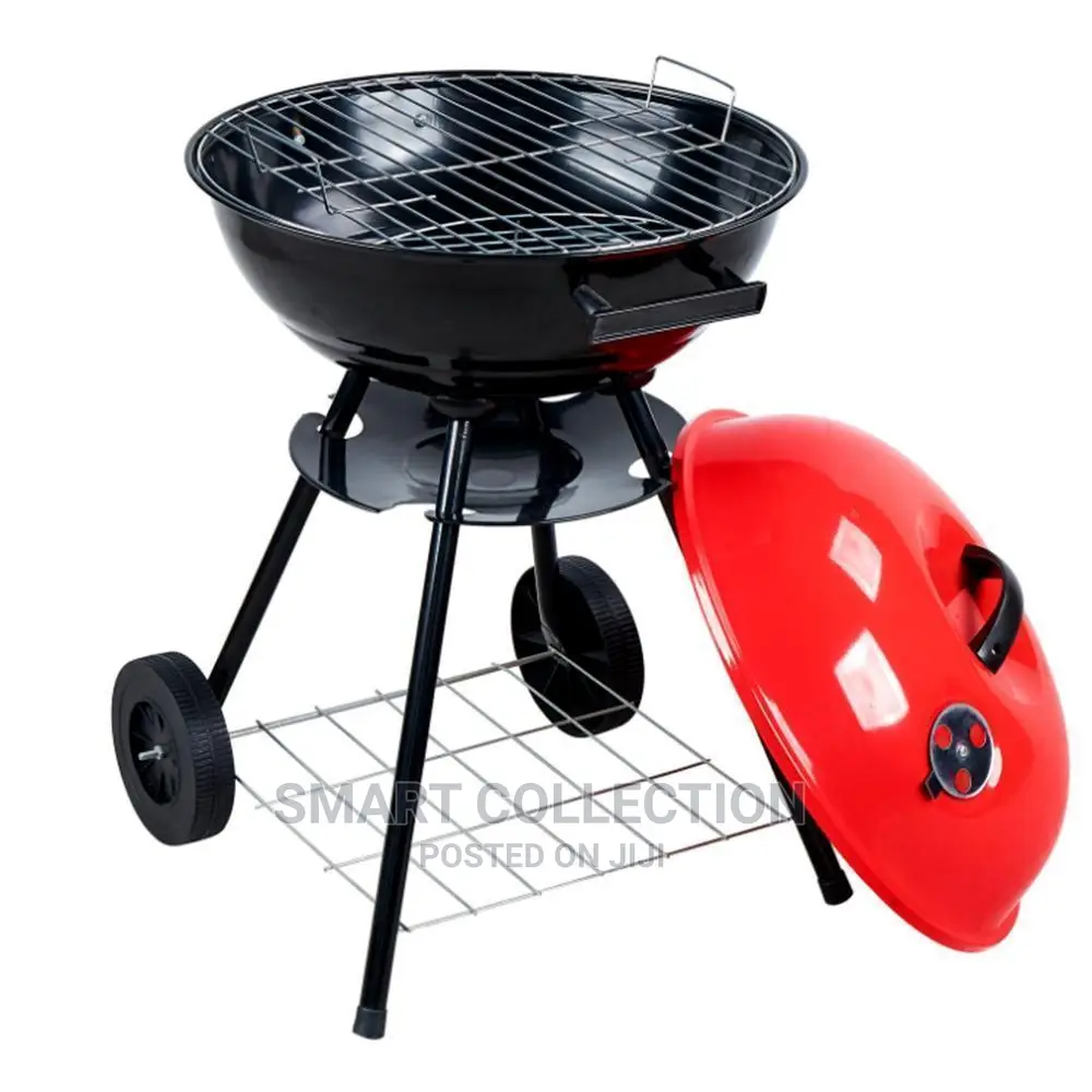 17" Charcoal Kettle Grill Outdoor With Moving Wheels