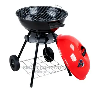 17" Charcoal Kettle Grill Outdoor With Moving Wheels