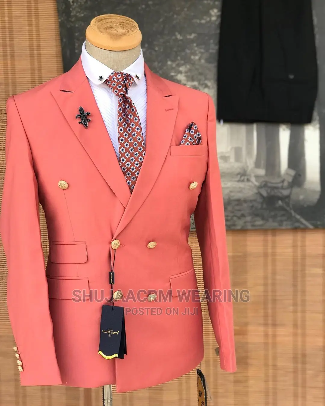 Goldish Button Orange Suits