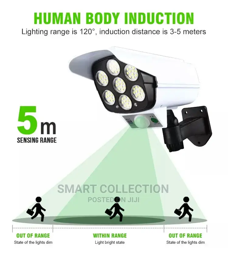 Outdoor Solar Sensor Camera Shape Light