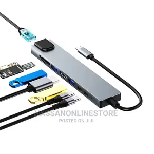 Type C to HDTV 8 in 1 Hub