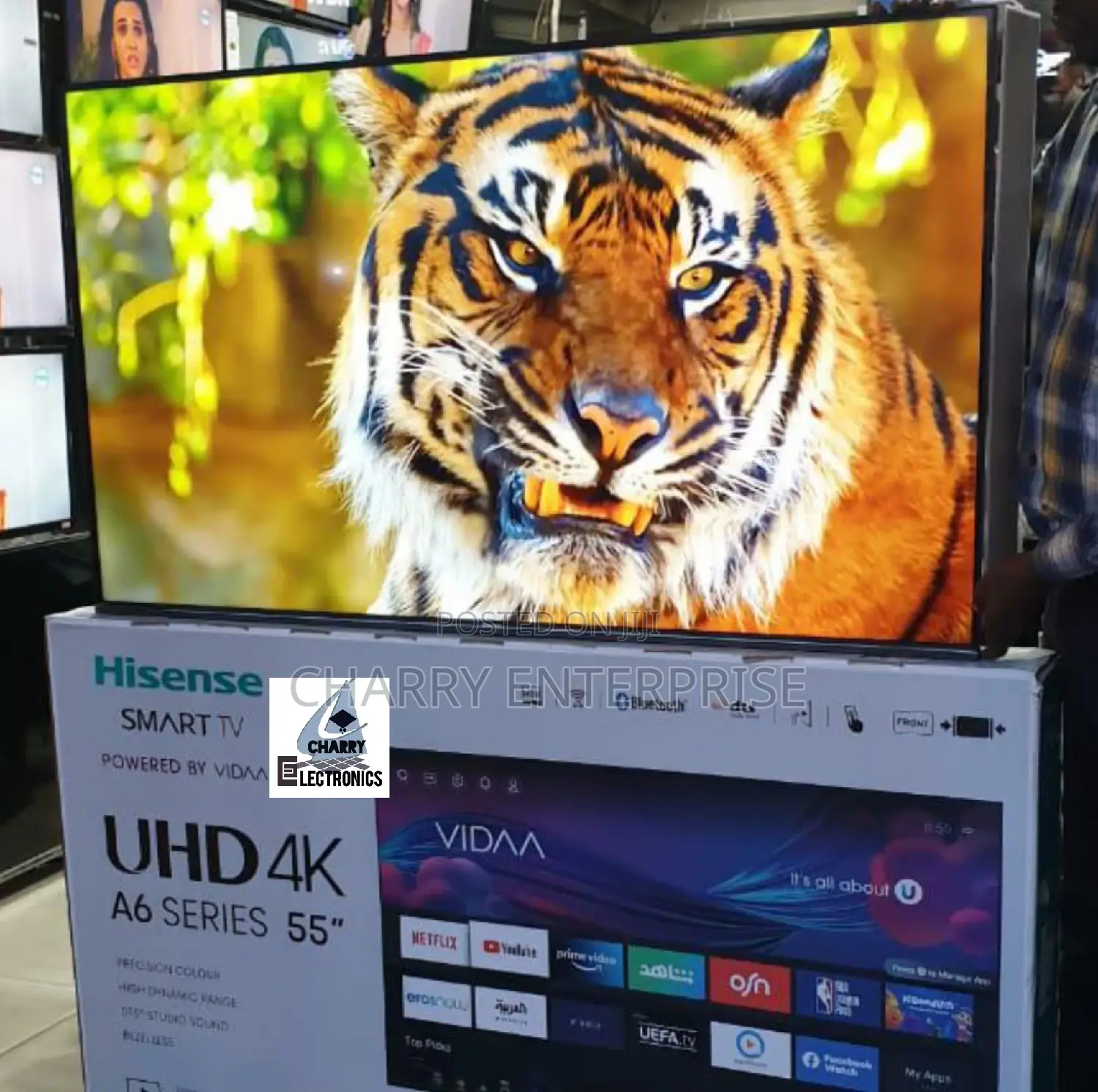 🪵Hisense Smart UHD 4K Tv 55 Inch 
A6 Series'