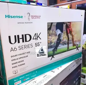🪵Hisense Smart UHD 4K Tv 55 Inch 
A6 Series'