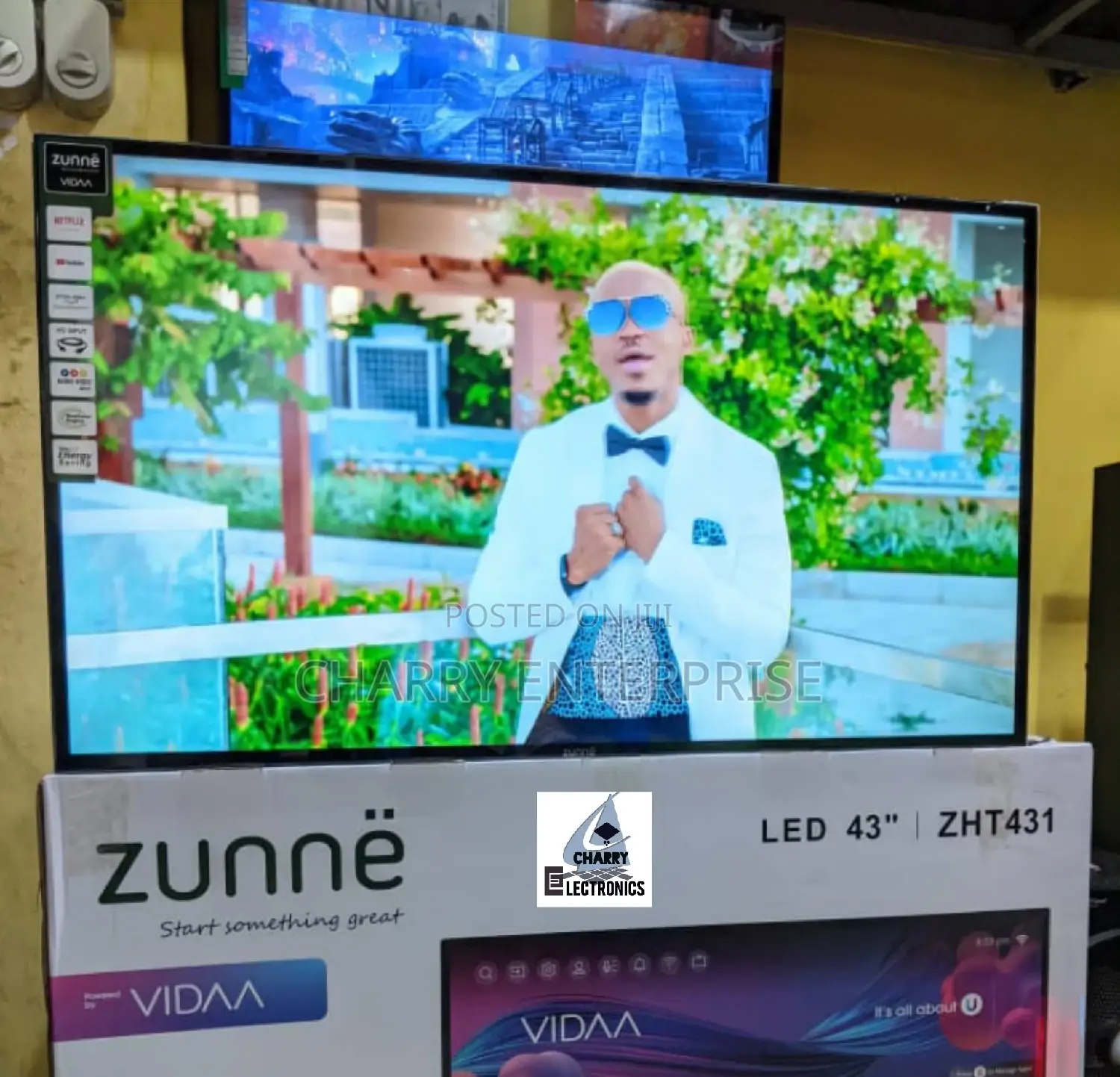 ZUNNE Smart Vidaa Tv 43 Inch Model No:- Zht431