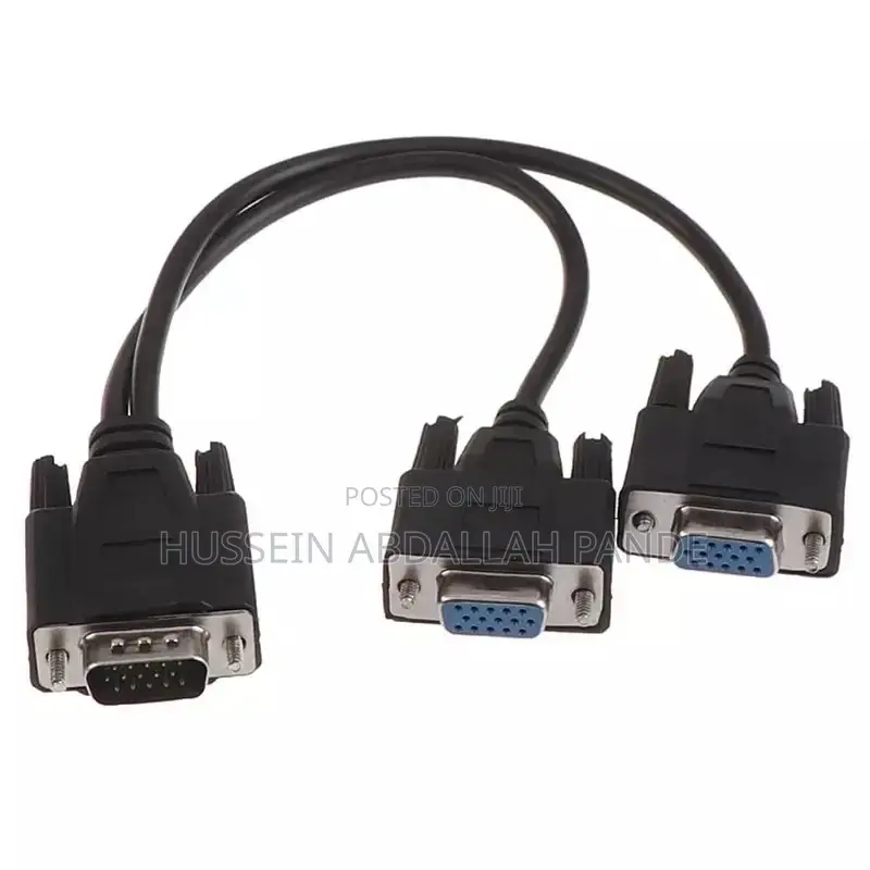VGA 15pin Male to 2 VGA Svga Female Adapter Splitter