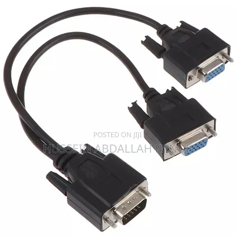 VGA 15pin Male to 2 VGA Svga Female Adapter Splitter