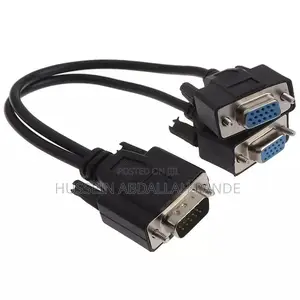 VGA 15pin Male to 2 VGA Svga Female Adapter Splitter