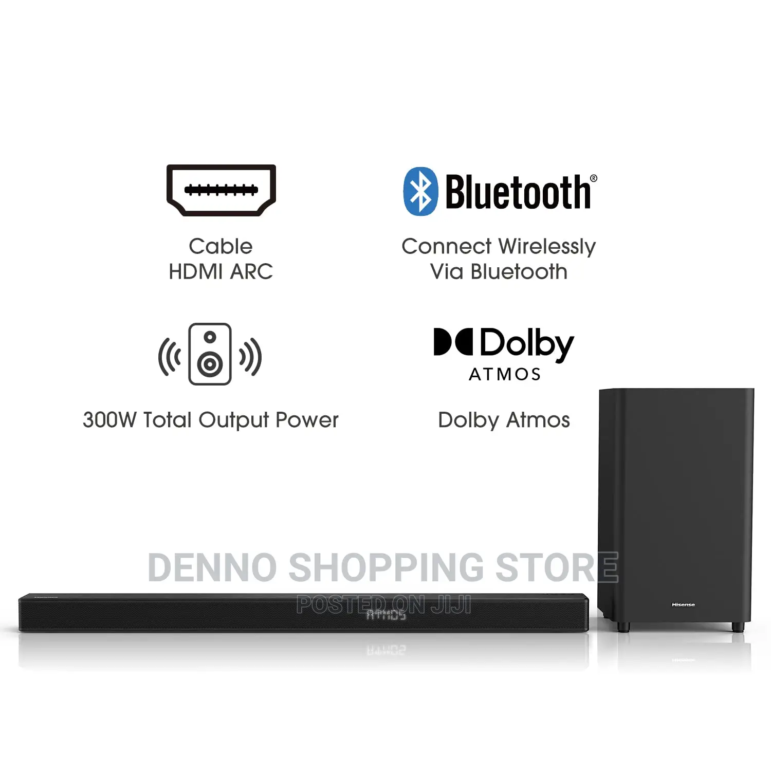 Hisense Atmos Sound Bar Watts 300