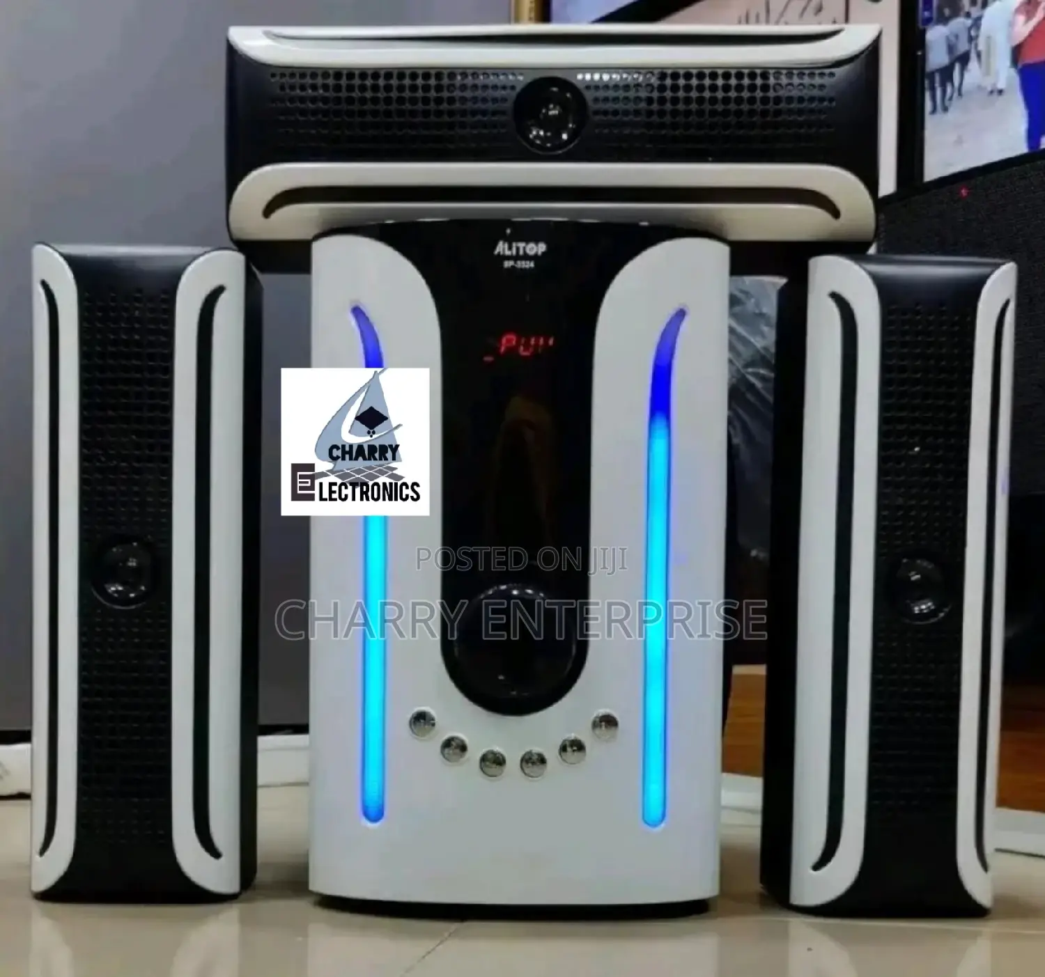 🪵Alitop Subwoofer 
FM Radio
Bluetooth
USB Port
