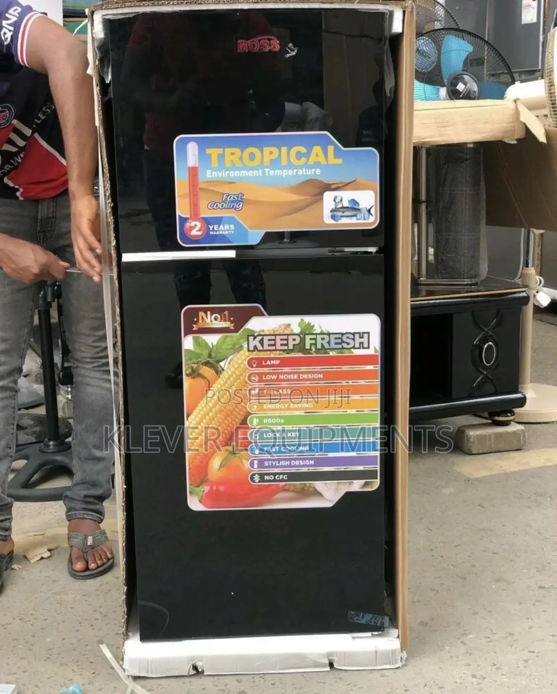 Boss 110litres Refrigerator BLACK