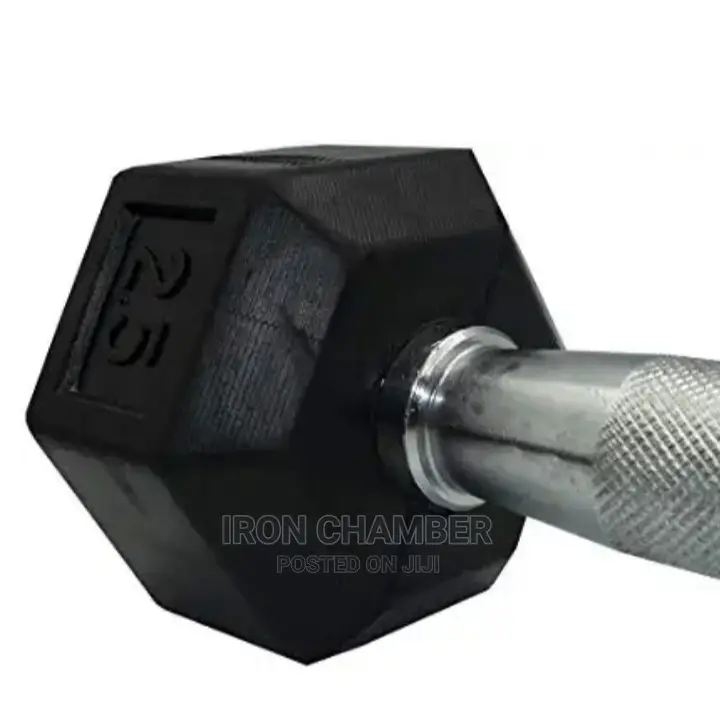 Hex Rubber Dumbbells 2.5kg (Pair)