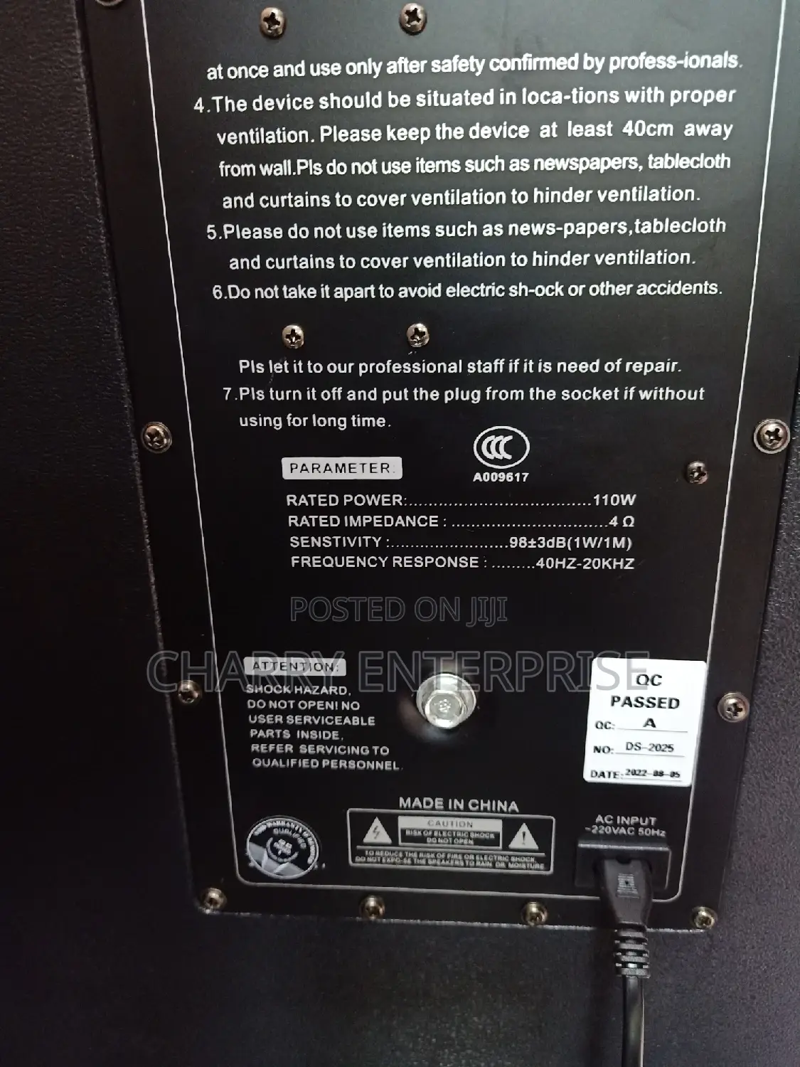 Villiodor Professional Speakers BIG SOUND
