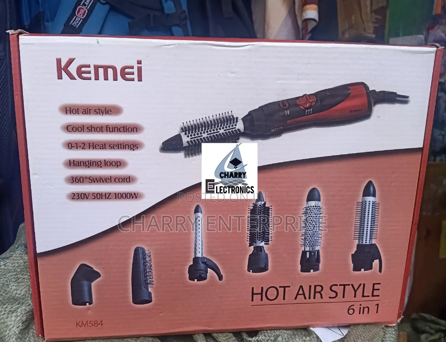 KEMEI 6 in 1 Hot Hair Styler KM584
1000w