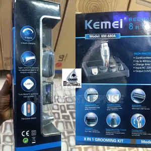 ORIGINAL KEMEI Wireless Hair Clipper Shaver 8 in 1Km- 680a