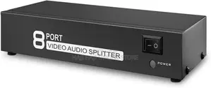 1 In 8 Out 3 RCA AV Audio Video Splitter Amplifier For Cable