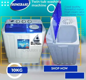 HOMEBASE Twin-Tub Washing Machine10kg (Inafua Na Kukamua