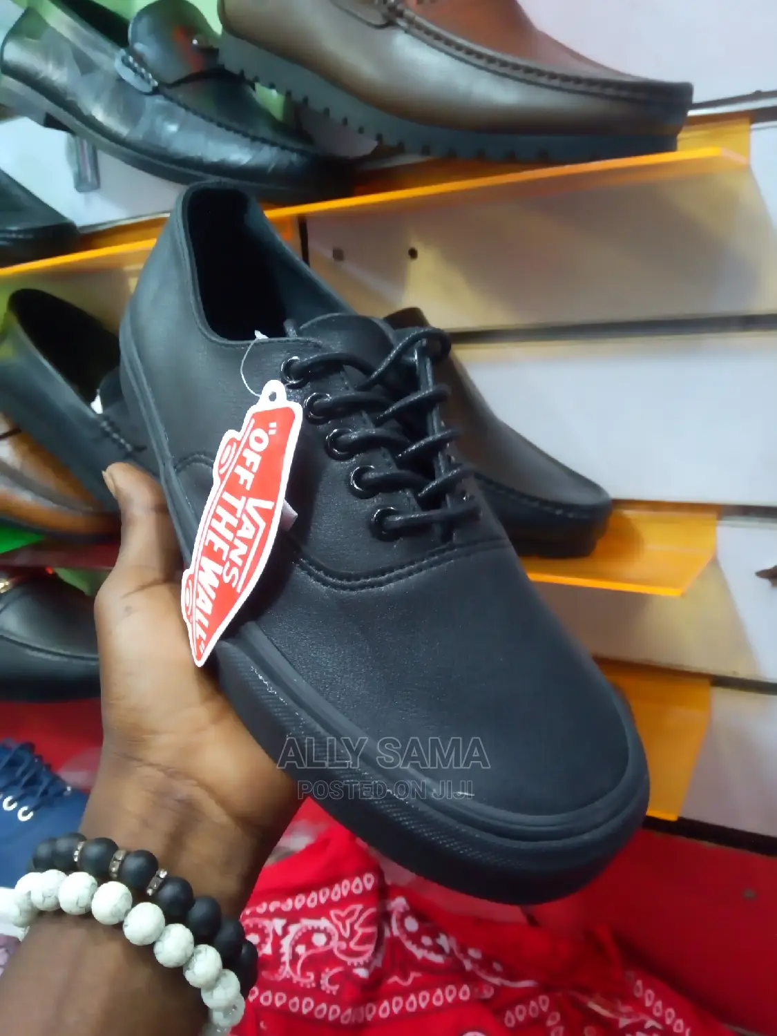 Men's Vans Black Leather