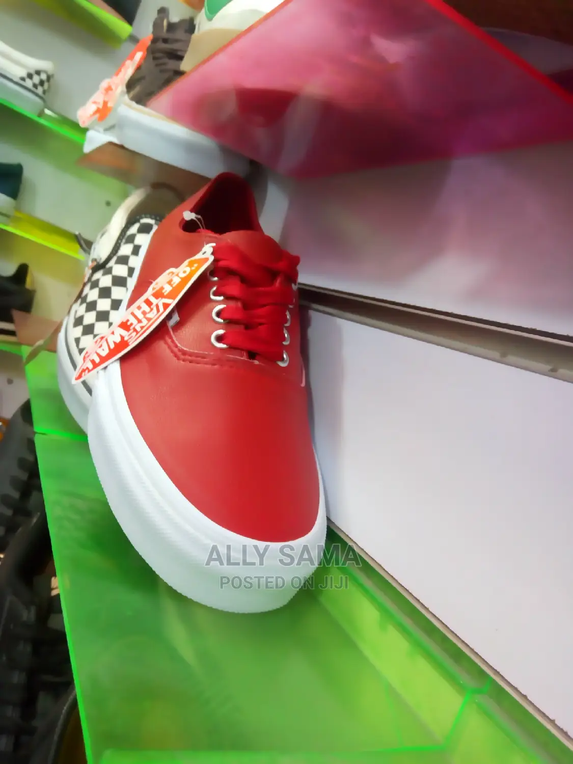 Vans Red Leather