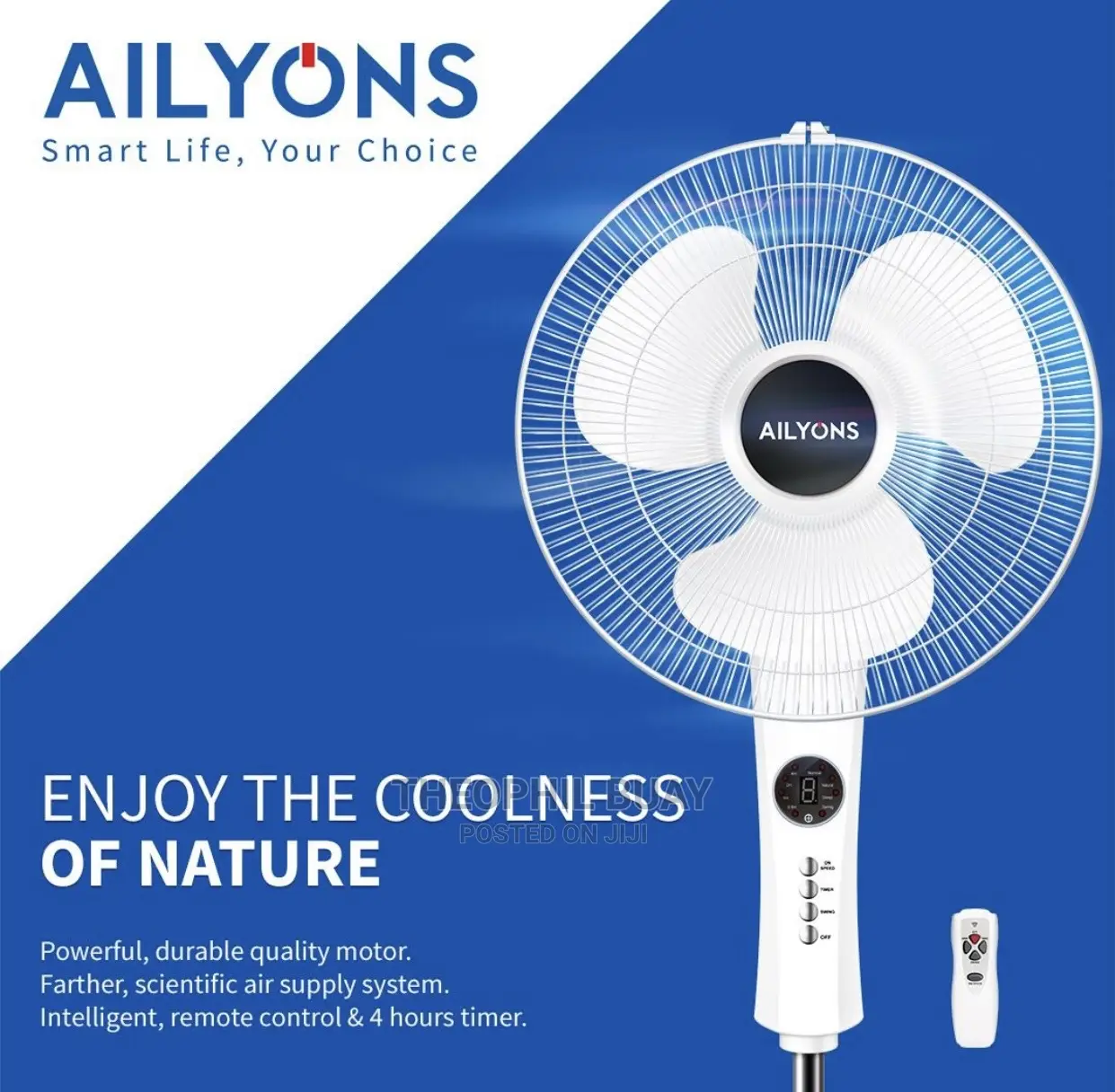 Stand Fan Panga 3 White With Remote