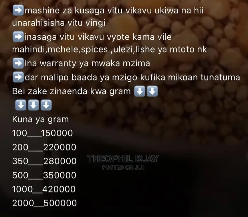 Machine Ya Kuzaga Vitu Vikavu Na Nafaka Bei Picha 4