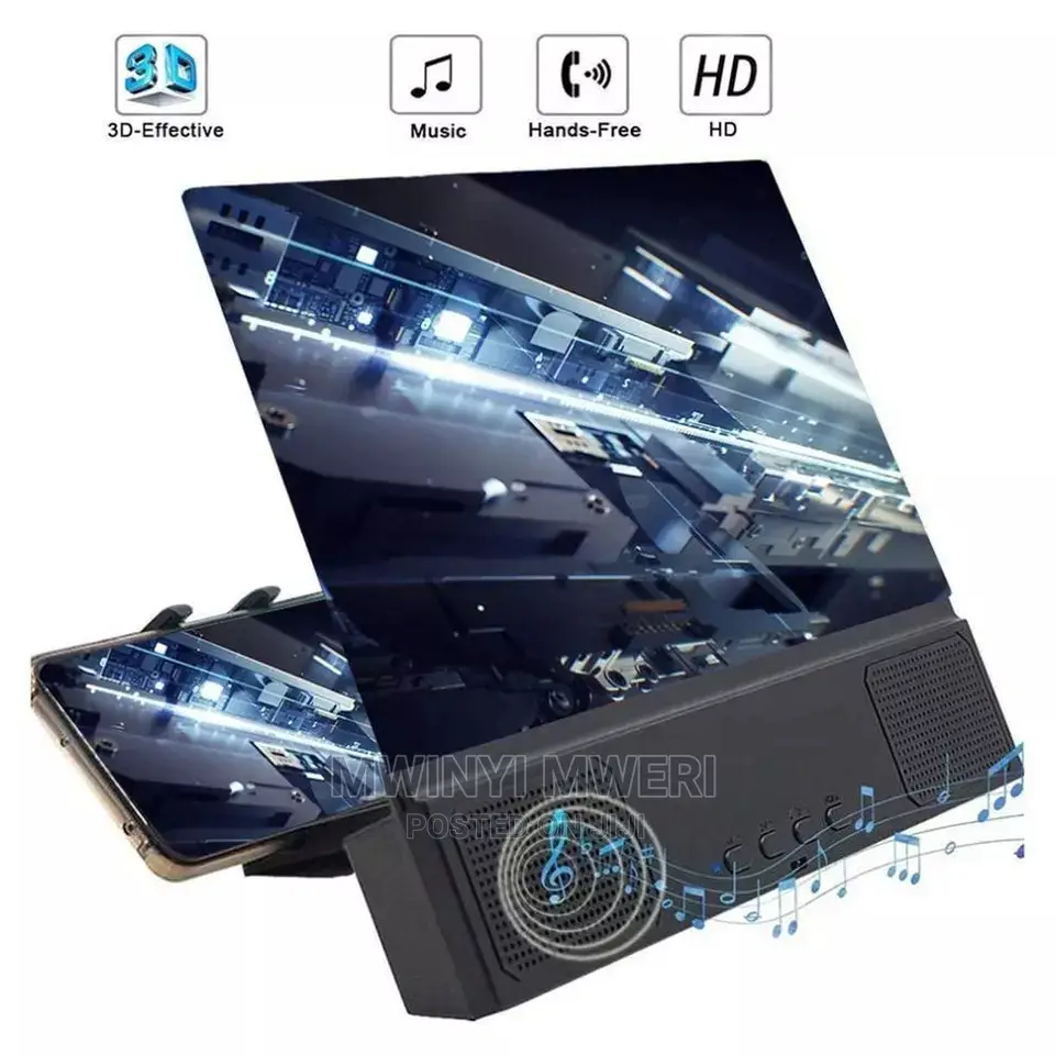 12 Inch HD 3D Screen Amplifier Folding Desktop Mobile Phone