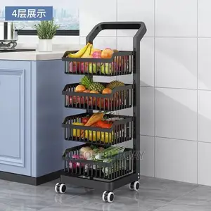 Kitchen Rack Trolley 4 Layers