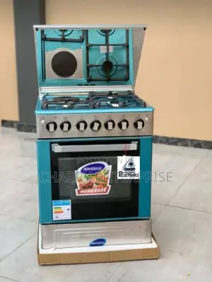 HOMEBASE Cooker 3 Gas, 1 Electric Plate 60 Cm* 60 Cm