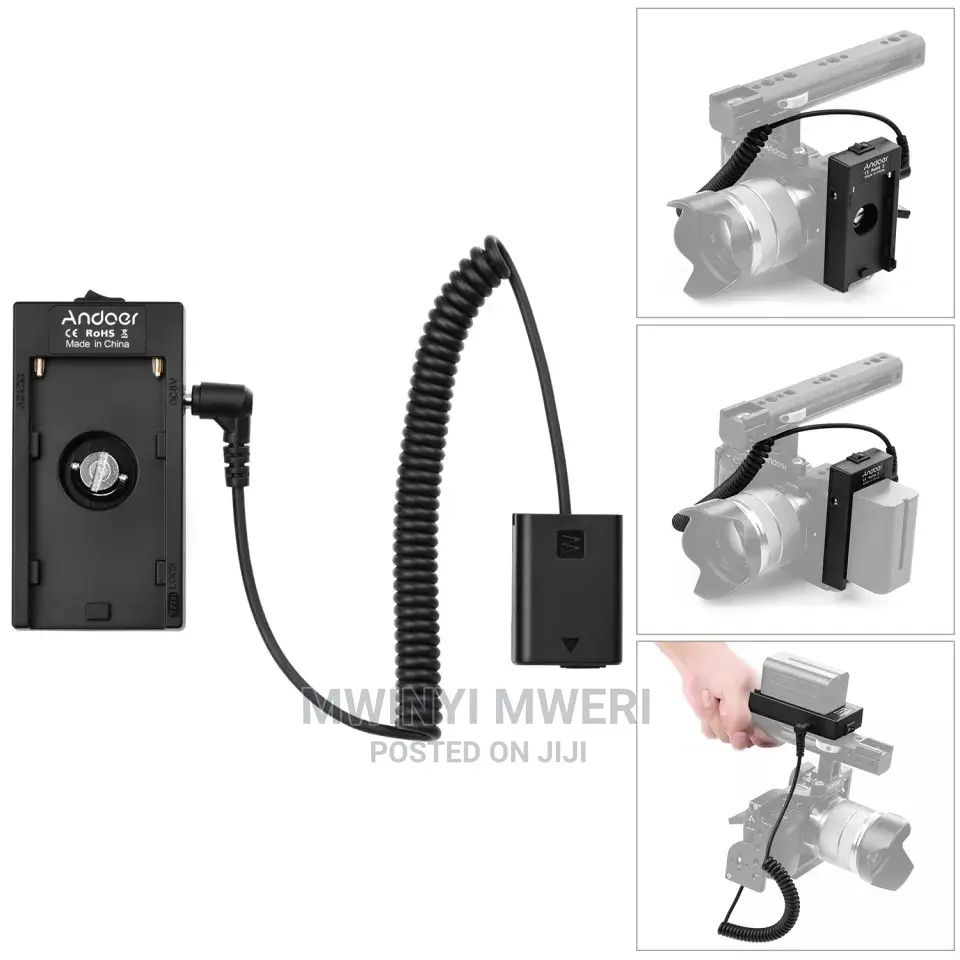 Battery Adapter Mount Plate Power Supply NP-F970 to NP-FW50
