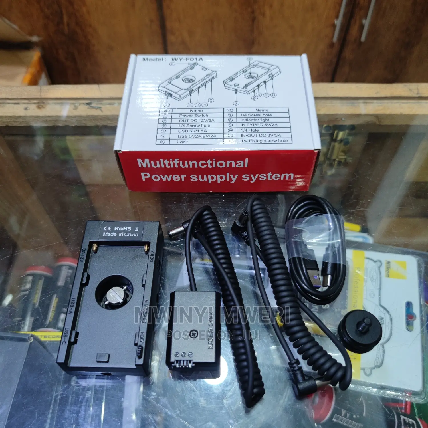 Battery Adapter Mount Plate Power Supply NP-F970 to NP-FW50