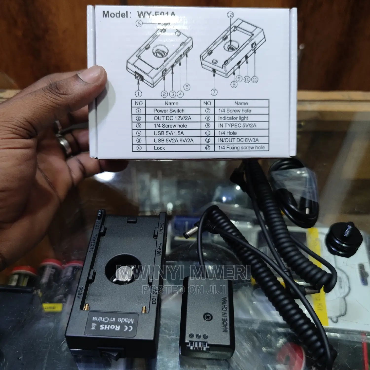 Battery Adapter Mount Plate Power Supply NP-F970 to NP-FW50