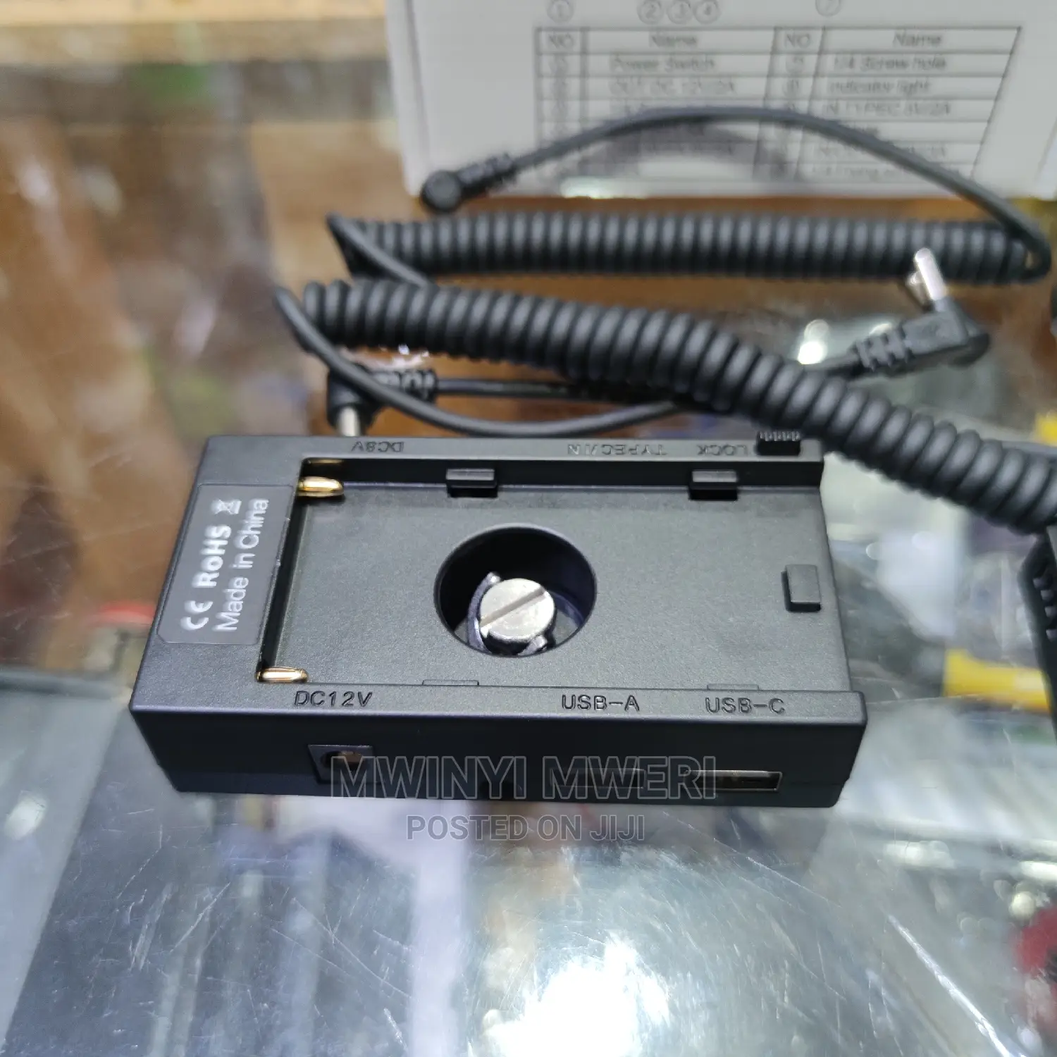 Dummy Battery Mount Plate Power Supply NP-F970 to LP-E17