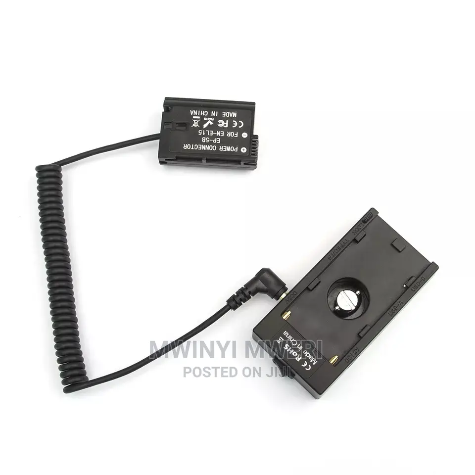 Dummy Battery Mount Plate Power Supply NP-F970 to LP-E17