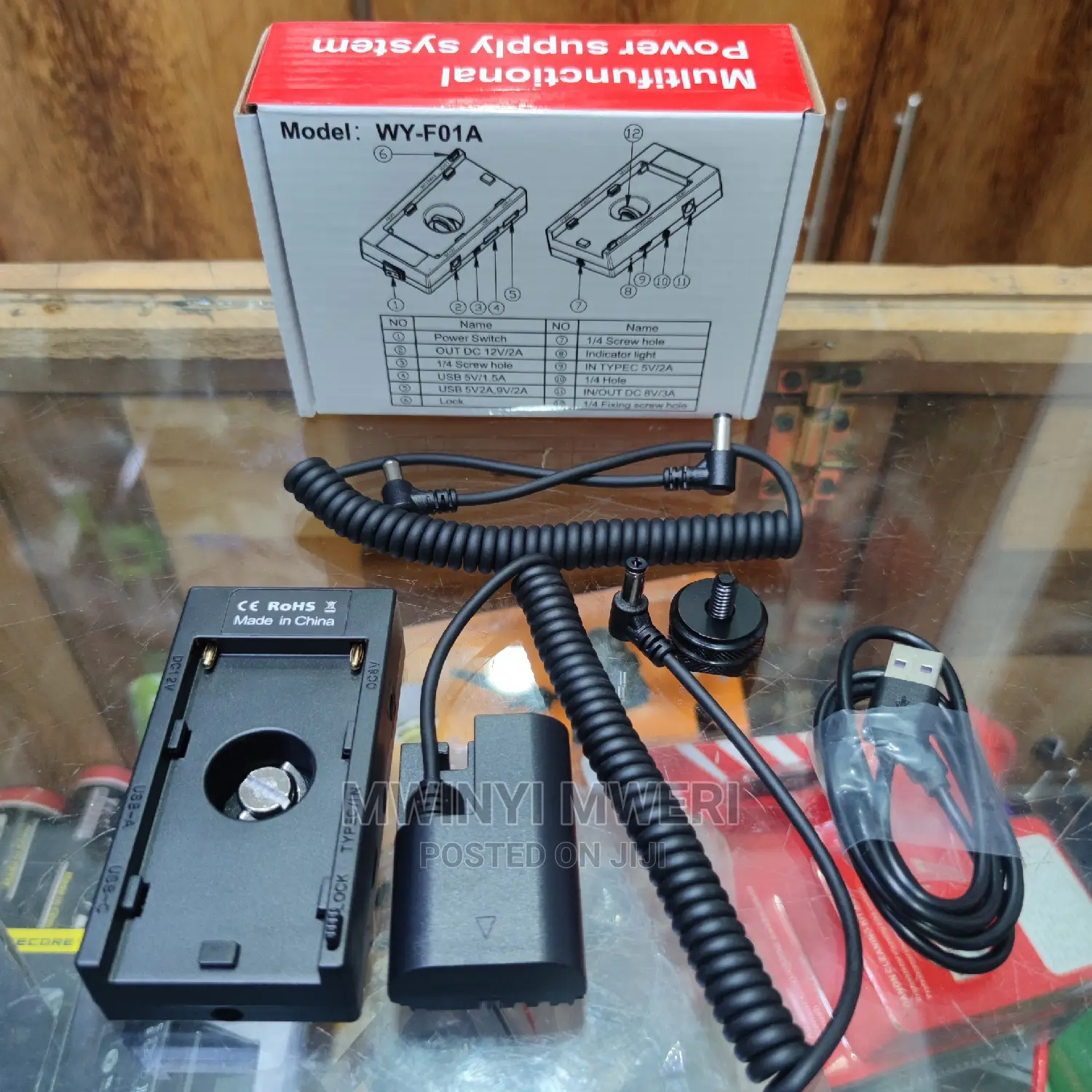 Battery Adapter Mount Plate Power Supply NP-F970 to LP-E6