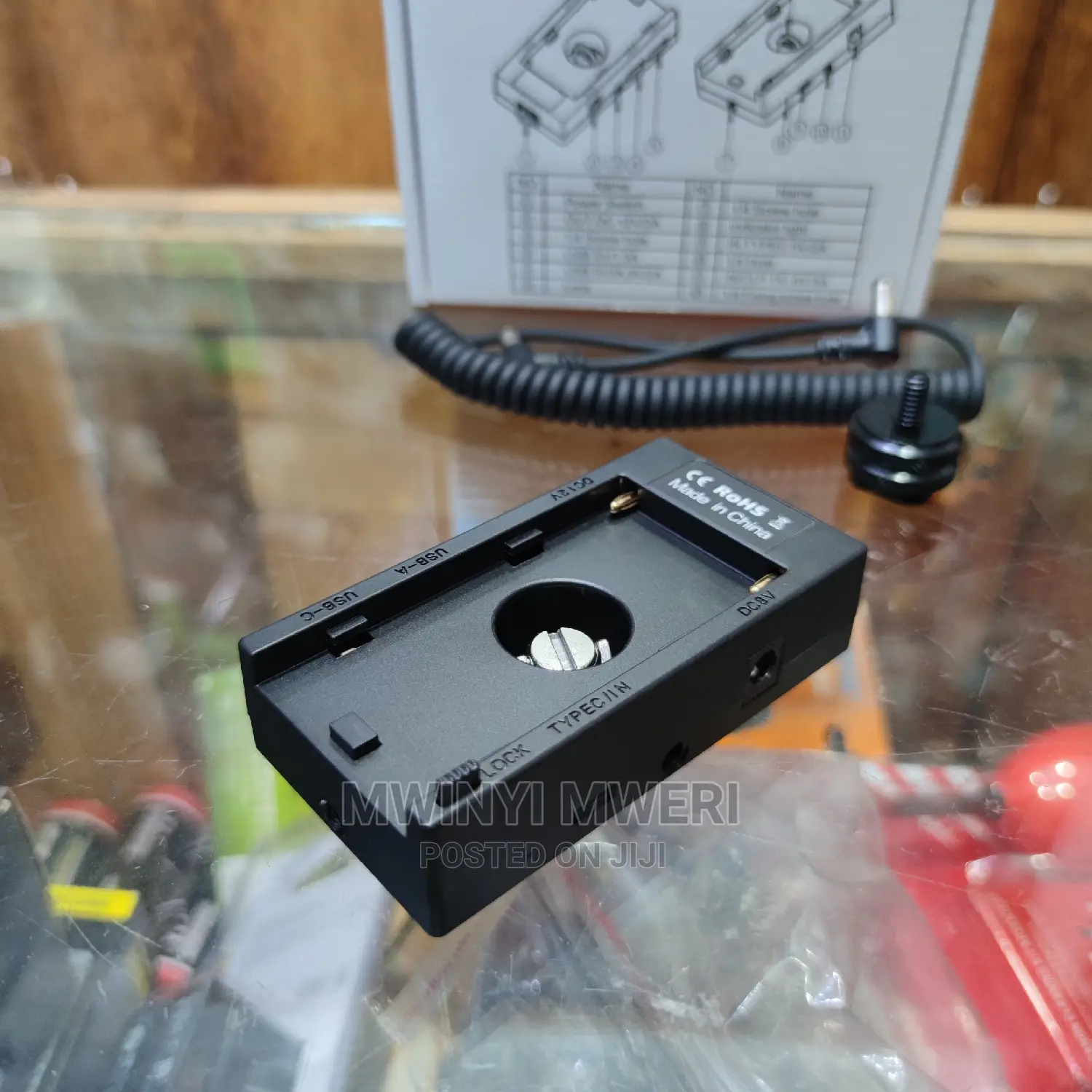 Battery Adapter Mount Plate Power Supply NP-F970 to LP-E6