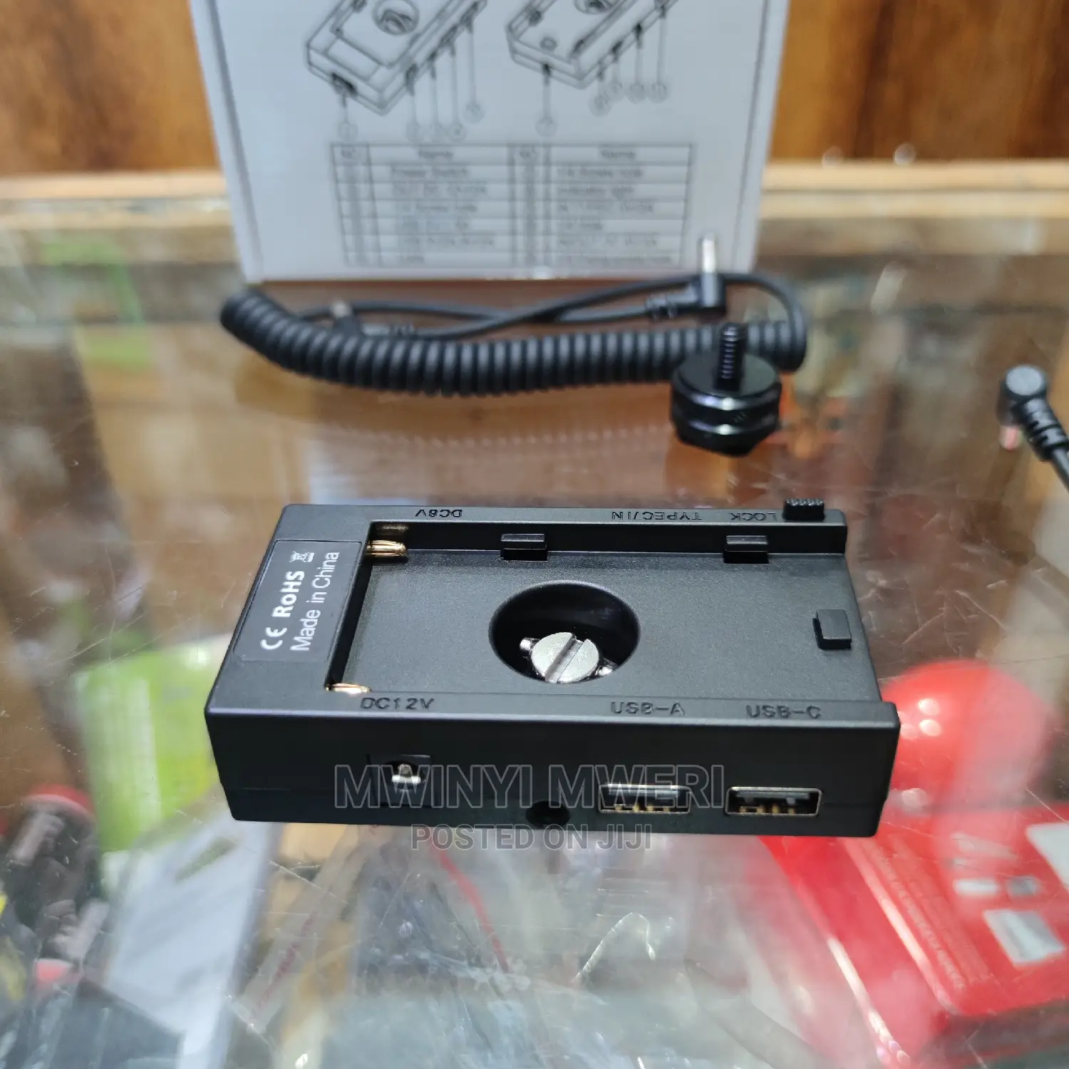Battery Adapter Mount Plate Power Supply NP-F970 to LP-E6